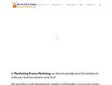 Tablet Screenshot of manifestingdreamsmarketing.com